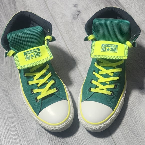 Converse Chuck Taylor All Star Double Collar High Top Sneakers Mens Size 10 - Picture 2 of 7